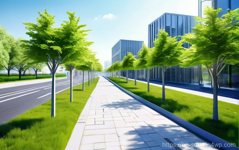 자율주행 도시 설계에 필요한 기술적 요소 - **Prompt:** A bustling and harmonious street-level scene in a smart, autonomous city during a bright...