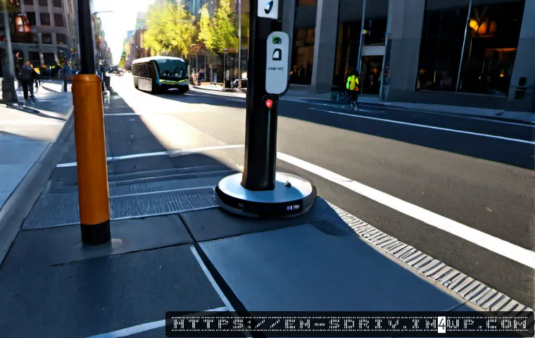 Home 15 자율주행 도시의 장애인 접근성 개선 전략 - Photorealistic accessible autonomous city intersection in a modern North American downtown, a wheelc...